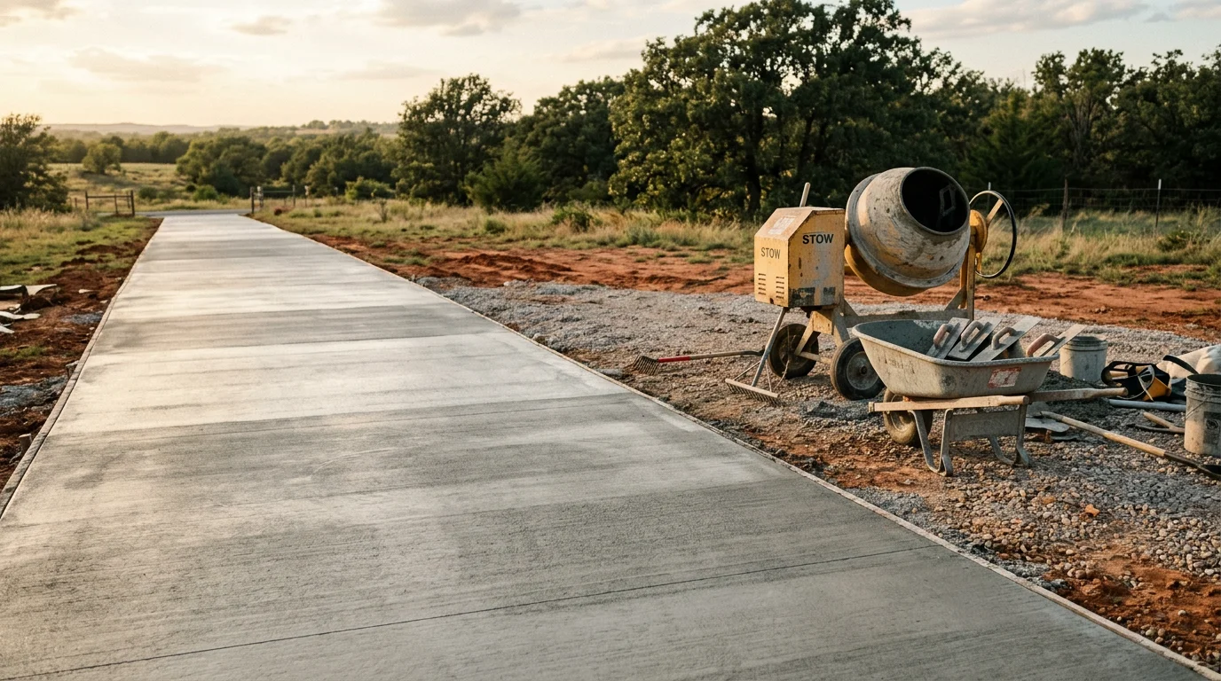 Professional concrete contractor pouring and finishing concrete foundation